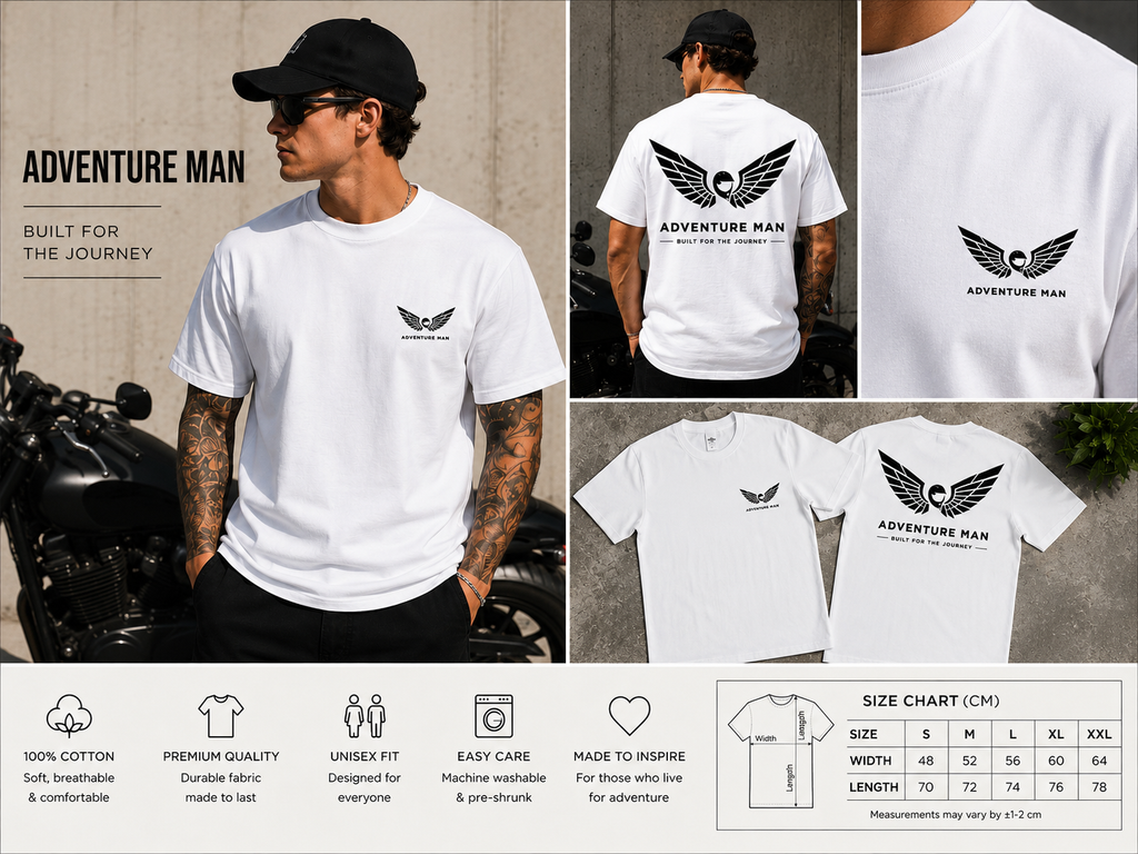 Adventure Man T-Shirt — Built for the Journey