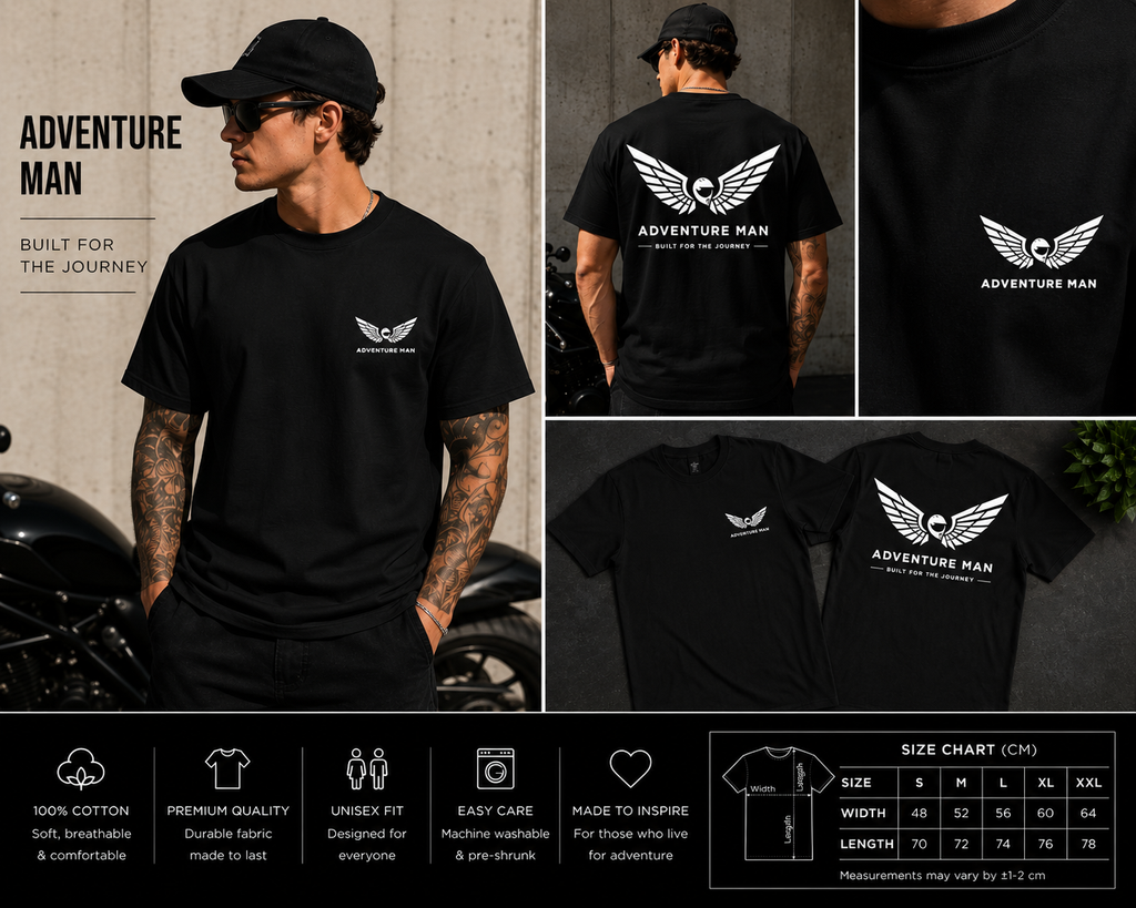 Adventure Man T-Shirt — Built for the Journey