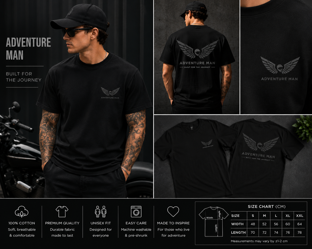 Adventure Man T-Shirt — Built for the Journey