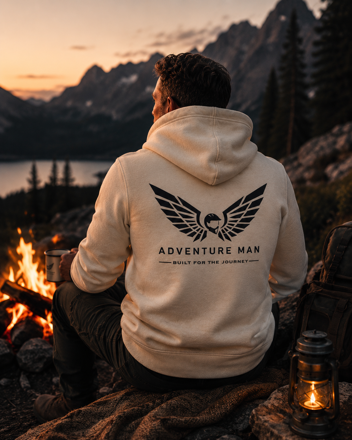 Adventure Man Heavyweight Hoodie — Built for the Journey